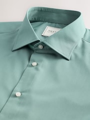 أخضر Seafoam - قميص أنيق سهل الكيّ مزوَّد بأساور فردية - صورة 6 من 7