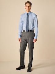 White/Blue Polka Dot Slim Fit Occasion Shirt And Tie Pack - Image 4 of 7