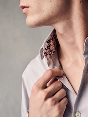 Бежево-коричневый - 100% Cotton Textured Twill Shirt - Изображение 4 из 9