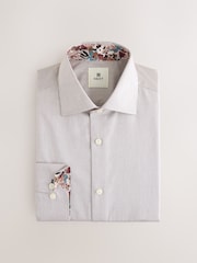 Бежево-коричневый - 100% Cotton Textured Twill Shirt - Изображение 7 из 9