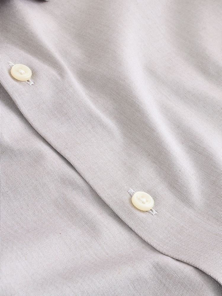 Бежево-коричневый - 100% Cotton Textured Twill Shirt - Изображение 9 из 9