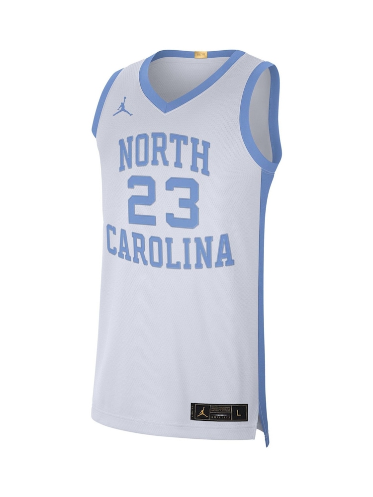 Fanatics Micheal Jordan NCAA North Carolina Dri-FIT College Basketball White Jersey - Image 2 of 2