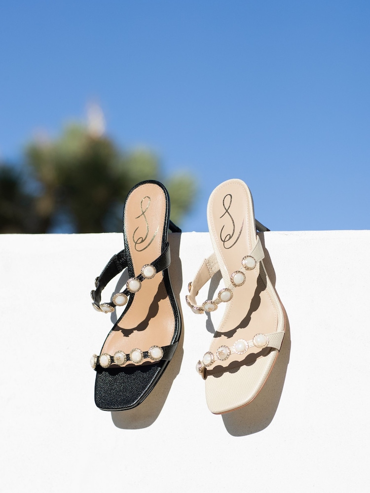 Crema - Chinelas de tacón bajo Palma de Sam Edelman - Imagen 2 de 8 Crema - Chinelas de tacón bajo Palma de Sam Edelman - Imagen 2 de 8