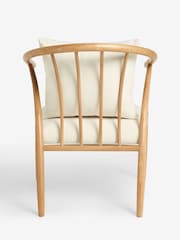 Jasper Conran London Oak and Natural Flannel Bray Accent Chair - Image 6 of 7