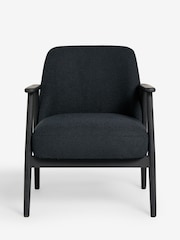 Jasper Conran London Black Soft Boucle Halcomb Accent Chair - Image 5 of 8