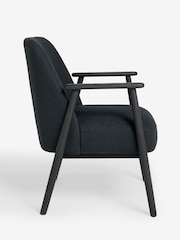 Jasper Conran London Black Soft Boucle Halcomb Accent Chair - Image 6 of 8