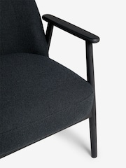 Jasper Conran London Black Soft Boucle Halcomb Accent Chair - Image 8 of 8