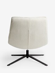 Jasper Conran London Off White Twill Milford Swivel Accent Chair - Image 5 of 7