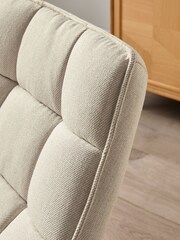 Jasper Conran London Off White Twill Milford Swivel Accent Chair - Image 6 of 7