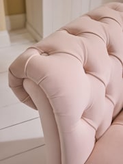 Shabby Chic by Rachel Ashwell® Blush Pink Velvet Delilah Chaise Longue Sofa - Image 2 of 8