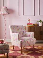Lucy Tiffney Pink Party Carter Accent Chair - Image 1 of 7