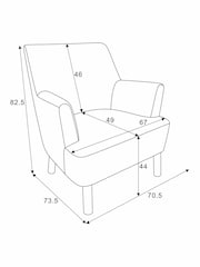 Lucy Tiffney Pink Party Carter Accent Chair - Image 4 of 7
