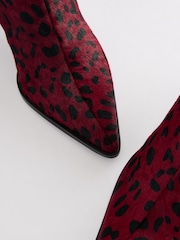 Leopard Print Leather Forever Comfort® Block Heeled Ankle Boots - Image 6 of 7