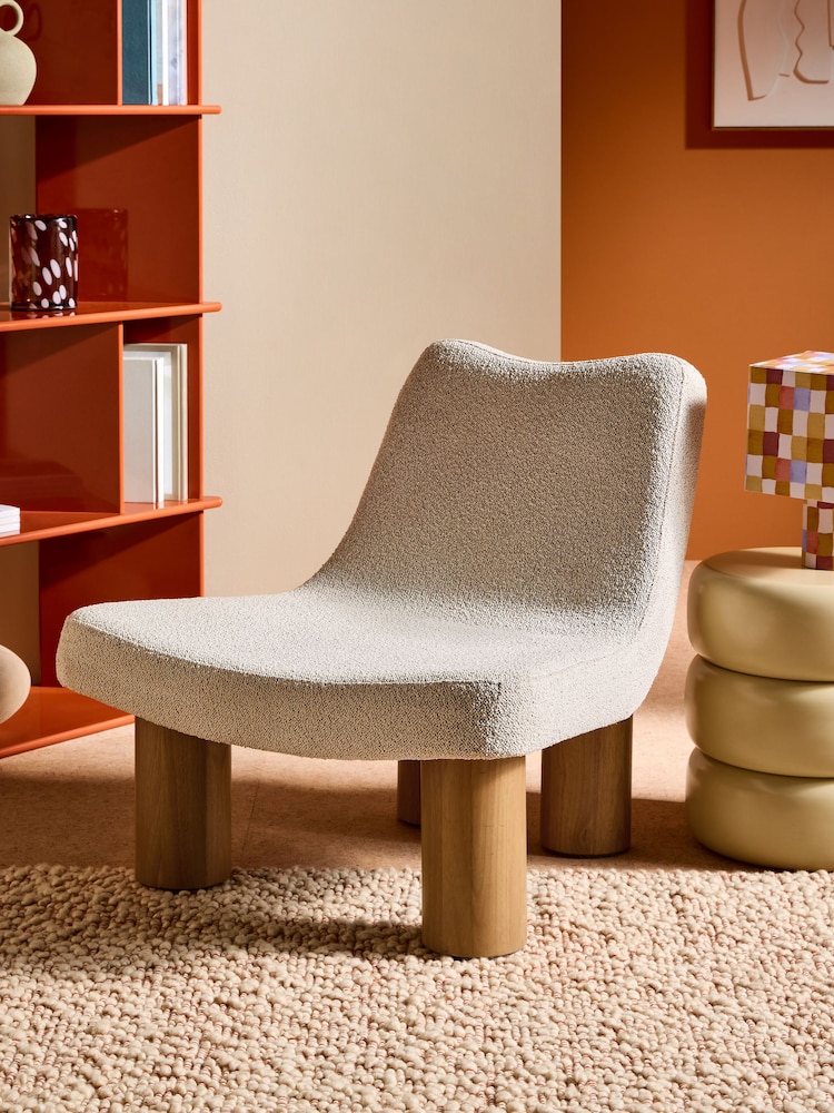 MADE.COM Off White Pax Boucle Wray Accent Chair - Image 1 of 6