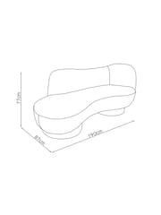 MADE.COM Natural Taupe Brushstroke Velvet Novara 2 Seater Sofa - Image 6 of 6