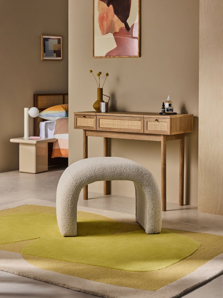 MADE.COM Off White Pax Boucle Beryl Stool - Image 1 of 6