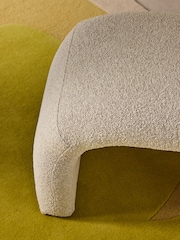 MADE.COM Off White Pax Boucle Beryl Stool - Image 2 of 6