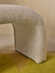 MADE.COM Off White Pax Boucle Beryl Stool - Image 3 of 6