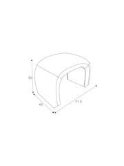 MADE.COM Off White Pax Boucle Beryl Stool - Image 4 of 6