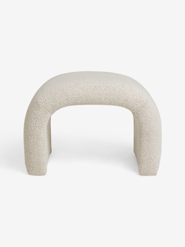 MADE.COM Off White Pax Boucle Beryl Stool - Image 6 of 6