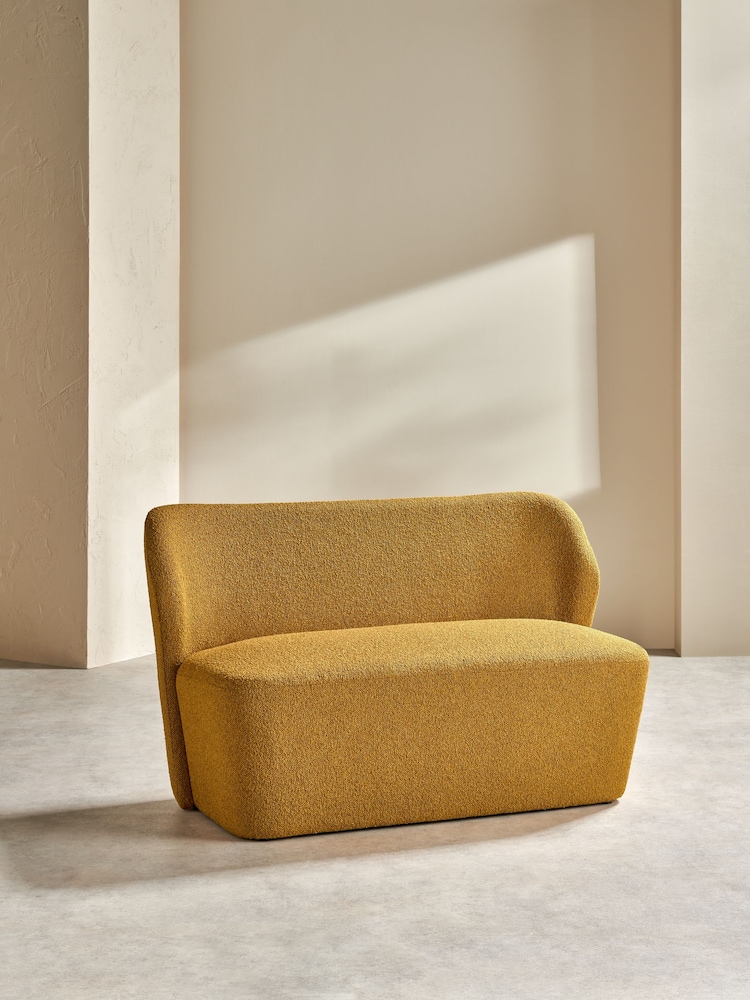 MADE.COM Ochre Yellow Pax Boucle Topeka Small 2 Seater Sofa - Image 2 of 4