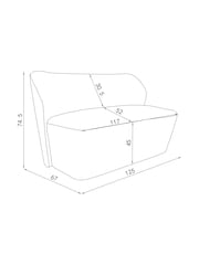 MADE.COM Ochre Yellow Pax Boucle Topeka Small 2 Seater Sofa - Image 4 of 4