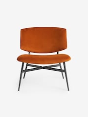 MADE.COM Velvet Cinnamon Orange Kuta Accent Chair - Image 7 of 7