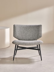 MADE.COM Grey Marl Pax Boucle Kuta Accent Chair - Image 2 of 7
