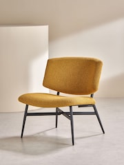 MADE.COM Ochre Yellow Pax Boucle Kuta Accent Chair - Image 2 of 7