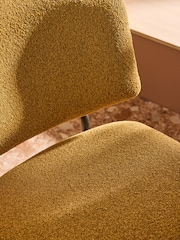 MADE.COM Ochre Yellow Pax Boucle Kuta Accent Chair - Image 3 of 7