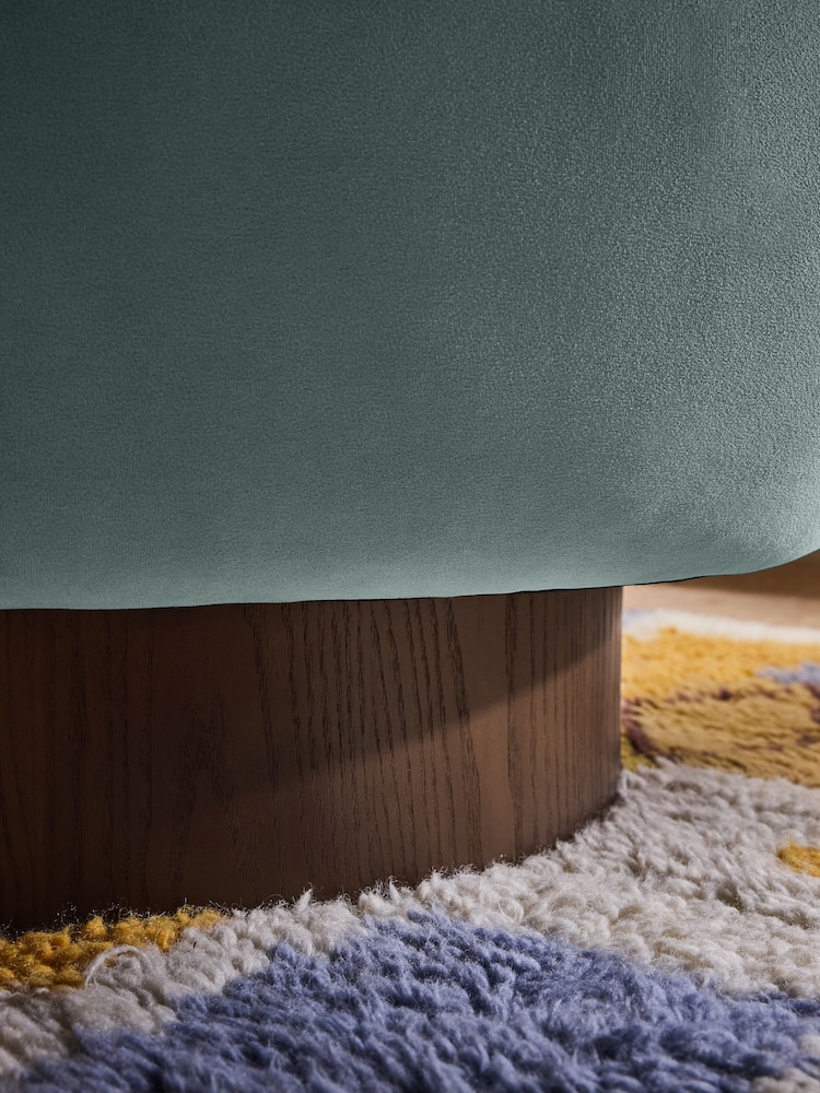 MADE.COM Steel Grey Blue Novara Swivel Accent Chair - Image 2 of 6