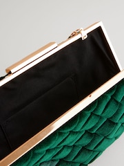 Green Velvet Weave Clutch Bag - Image 10 of 10