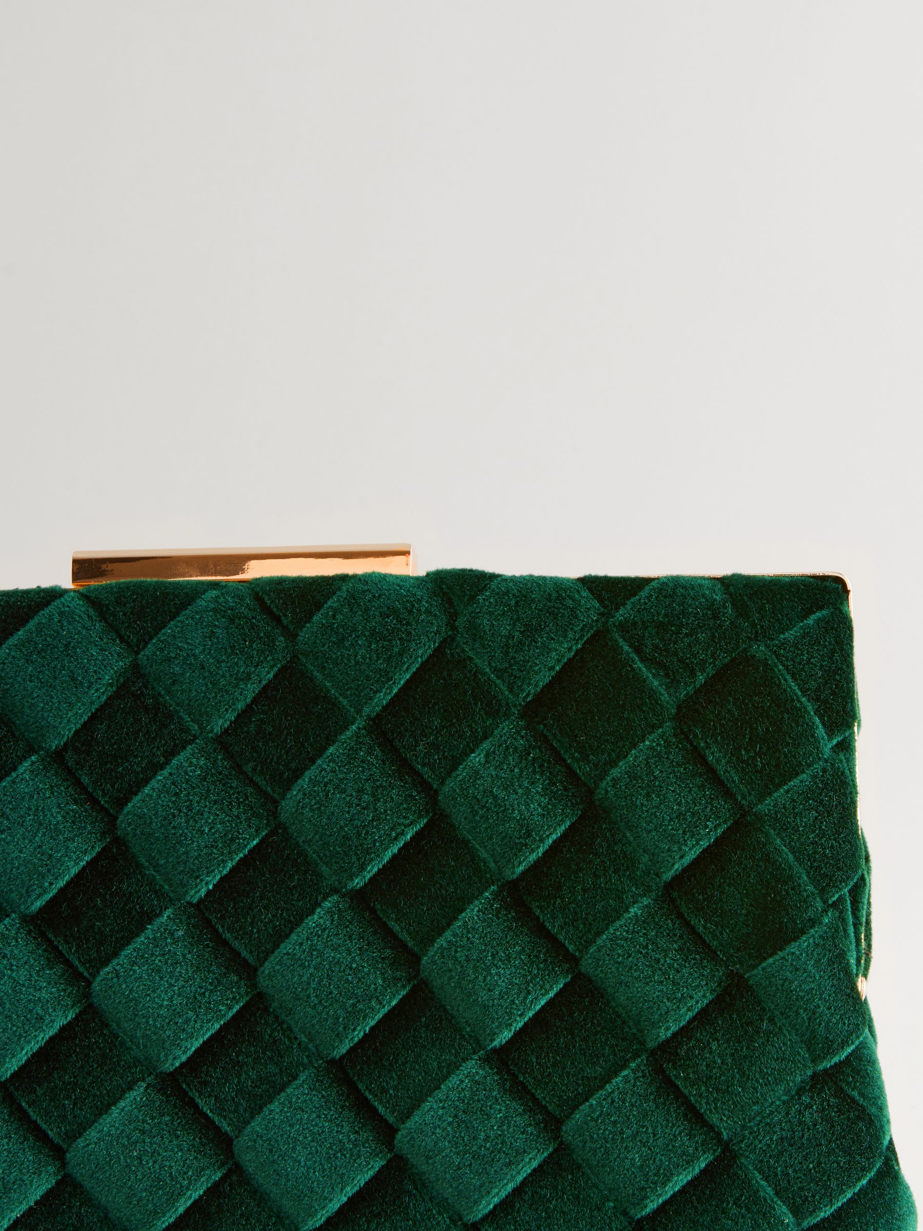 Buy Green Velvet Weave Clutch Bag from Next Ireland