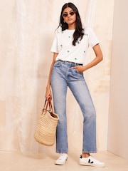 Friends Like These Palm Green Round Neck Logo T-Shirt - Image 2 of 4