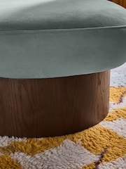 MADE.COM Steel Grey Blue Novara Storage Footstool - Image 2 of 6