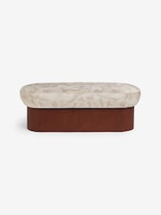 MADE.COM Natural Taupe Brushstroke Velvet Novara Storage Ottoman Bench - Image 4 of 6