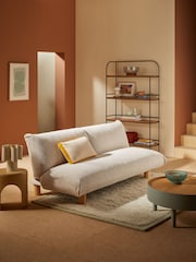 MADE.COM Off White Pax Boucle Jude 3 Seater Sofa Bed - Image 1 of 7