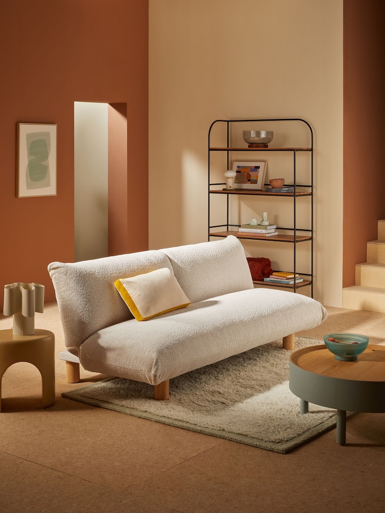 MADE.COM Off White Pax Boucle Jude 3 Seater Sofa Bed - Image 1 of 7