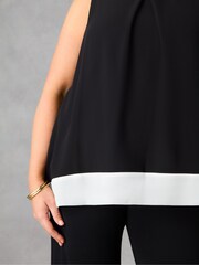 Live Unlimited Black Curve Colourblock Overlay Vest - Image 2 of 3
