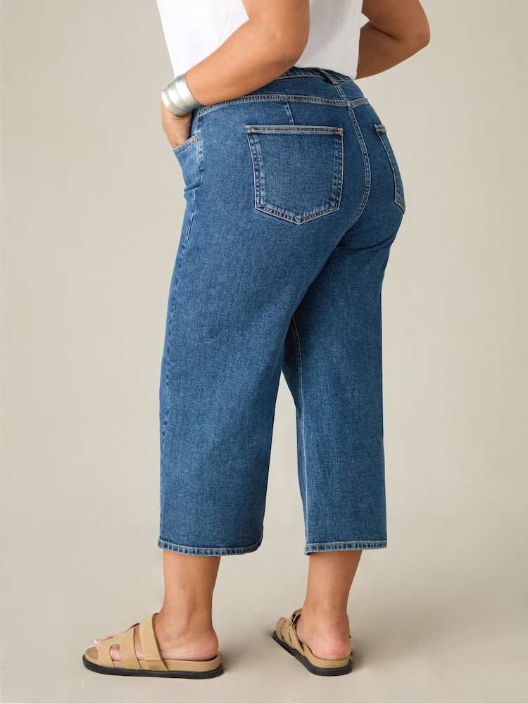 Live Unlimited Curve Cropped Jeans mit weitem Bein - Bild 2 von 3