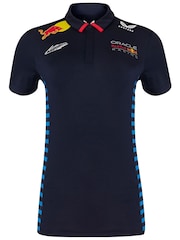 Fanatics Womens F1 Red Bull Racing 2024 Sergio Perez Team Blue Polo Shirt - Image 2 of 3