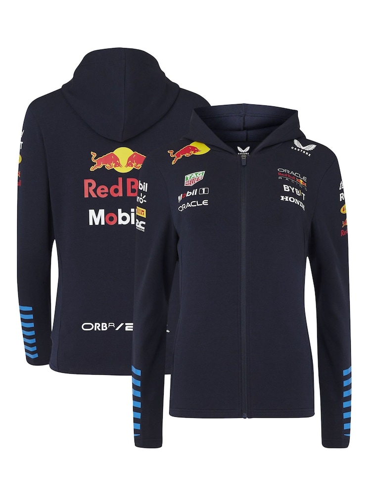 Fanatics Womens F1 Red Bull Racing 2024 Team Full Zip Blue Hoodie - Image 1 of 3