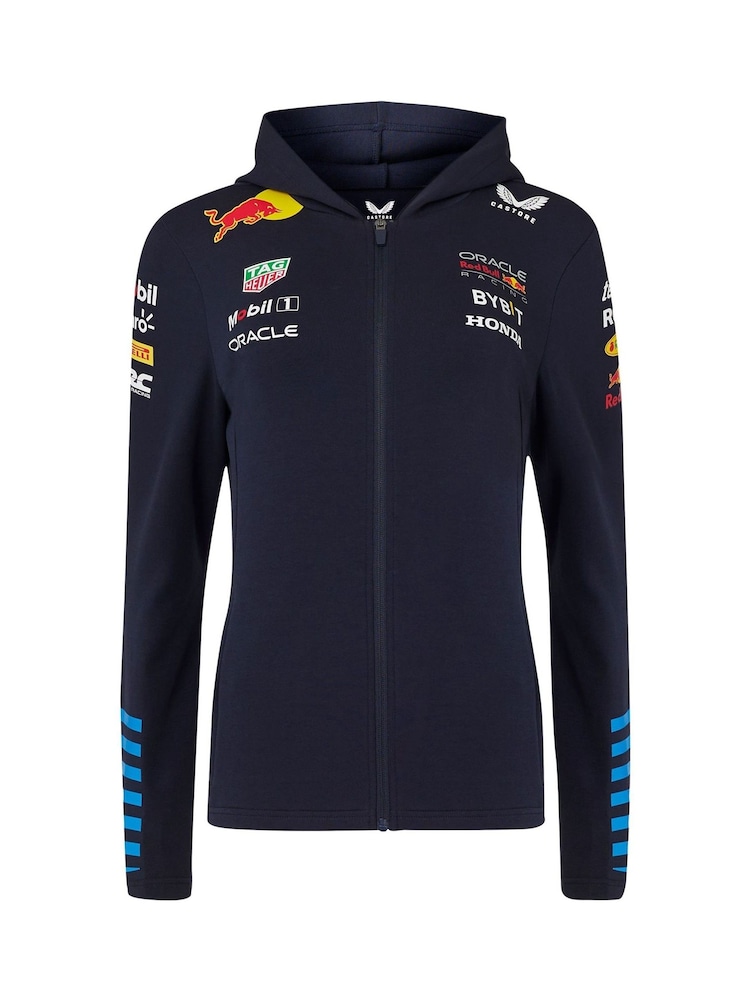 Fanatics Womens F1 Red Bull Racing 2024 Team Full Zip Blue Hoodie - Image 2 of 3