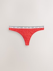 Valentines Thong Logo Knickers 4 Pack - Image 2 of 7