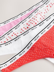 Valentines Thong Logo Knickers 4 Pack - Image 6 of 7