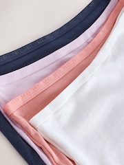 Navy/Pink/Cream Midi Thong Modal Logo Ultimate Comfort Knickers 4 Pack - Image 6 of 7