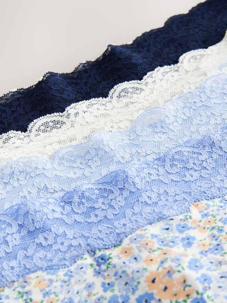 Blauw gebloemd - 4 Kanten slips - Image 10 of 11