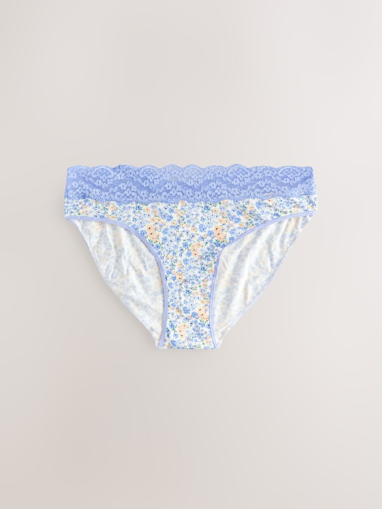 Blauw gebloemd - 4 Kanten slips - Image 7 of 11