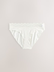 Blue Ditsy High Leg Lace Knickers 4 Pack - Image 9 of 11