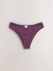 Print/Plain Brazilian Geo Lace Trim Knickers 4 Pack - Image 2 of 9